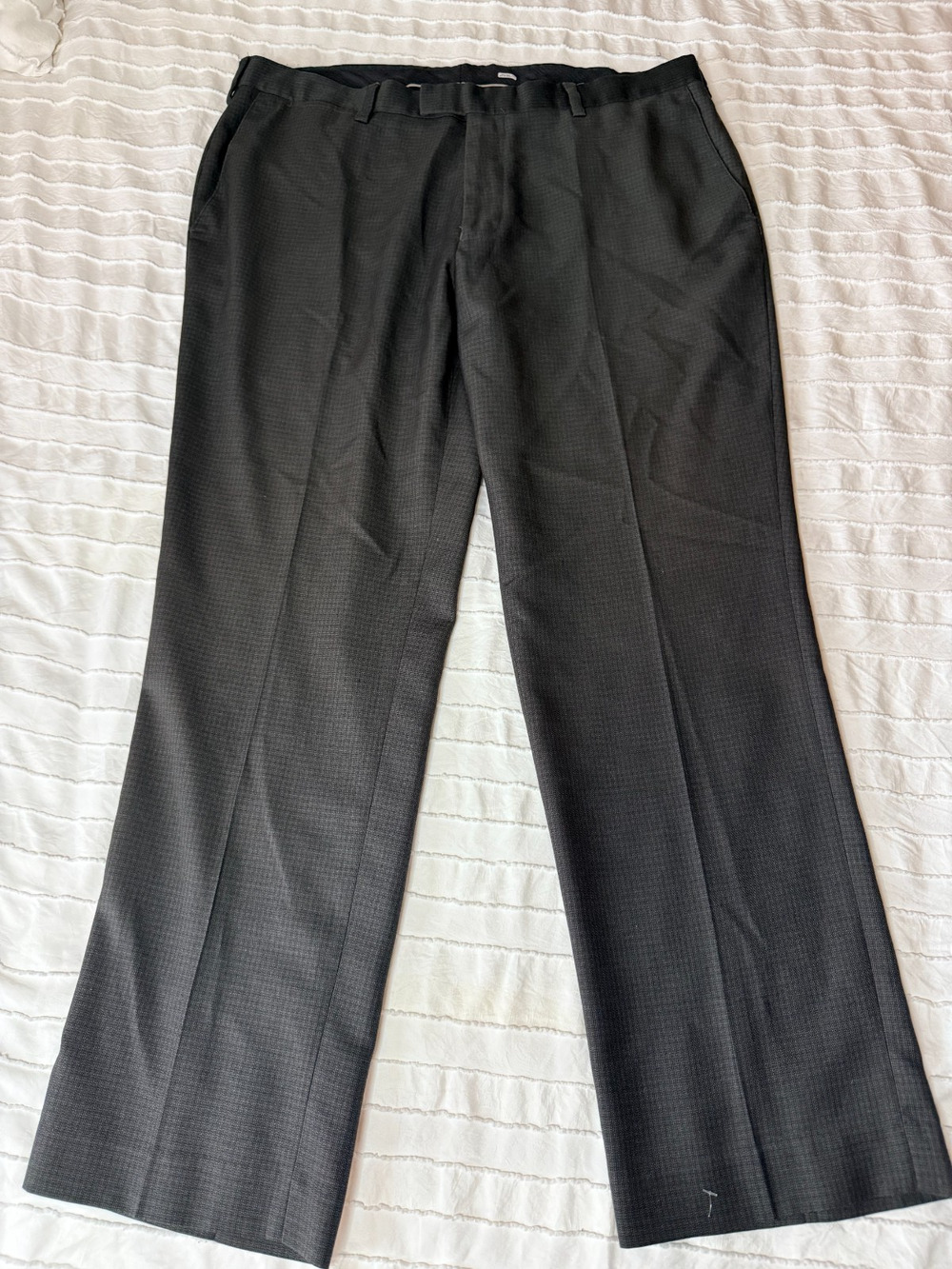 Louis Raphael Men’s 36x30 Gray Dress Pants Flat Front Classic Fit Slacks